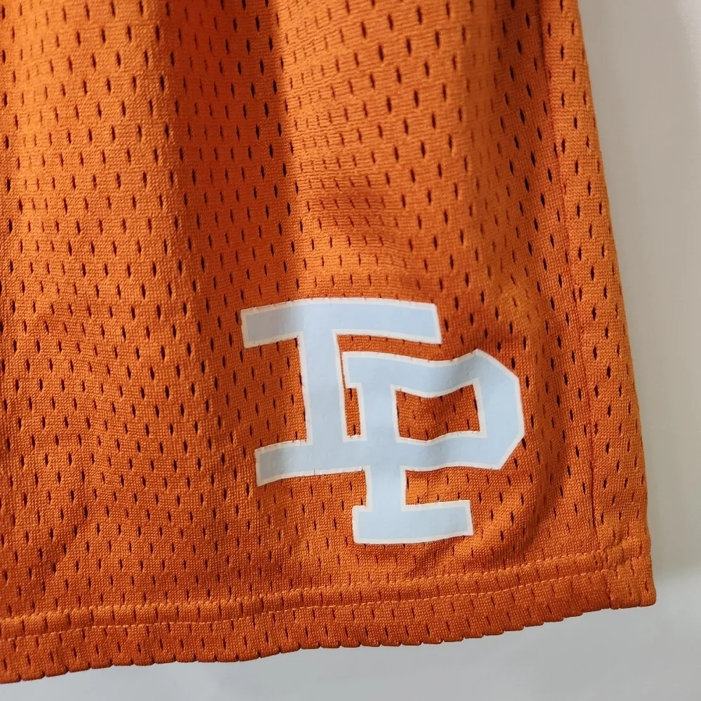 Inaka Power Orange White Mesh Athletic Shorts - Picture 3 of 6